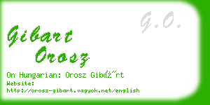 gibart orosz business card